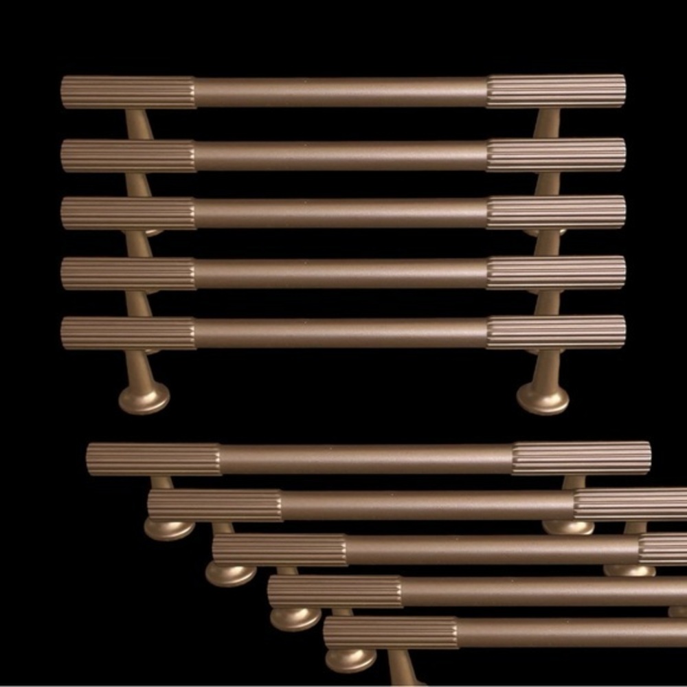 Set of 10 Asidrama Hardware Brushed Gold Cabinet Dresser Furniture Handles Knobs